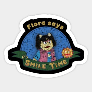 Flora says it's SMILE TIME Sticker